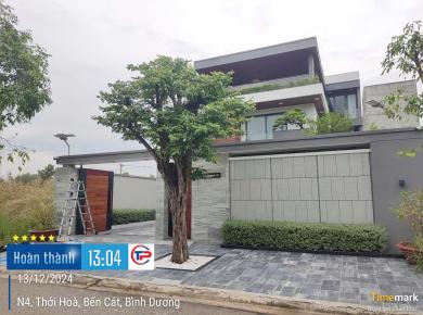 LẮP ĐẶT ĐÈN CỔNG CHO CĂN BIỆT THỰ 
