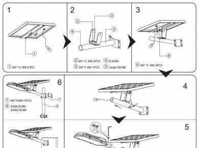 HƯỚNG DẪN CHI TIẾT LẮP ĐẶT ĐÈN NĂNG LƯỢNG MẶT TRỜI