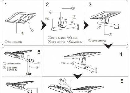HƯỚNG DẪN CHI TIẾT LẮP ĐẶT ĐÈN NĂNG LƯỢNG MẶT TRỜI