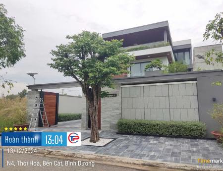 LẮP ĐẶT ĐÈN CỔNG CHO CĂN BIỆT THỰ 
